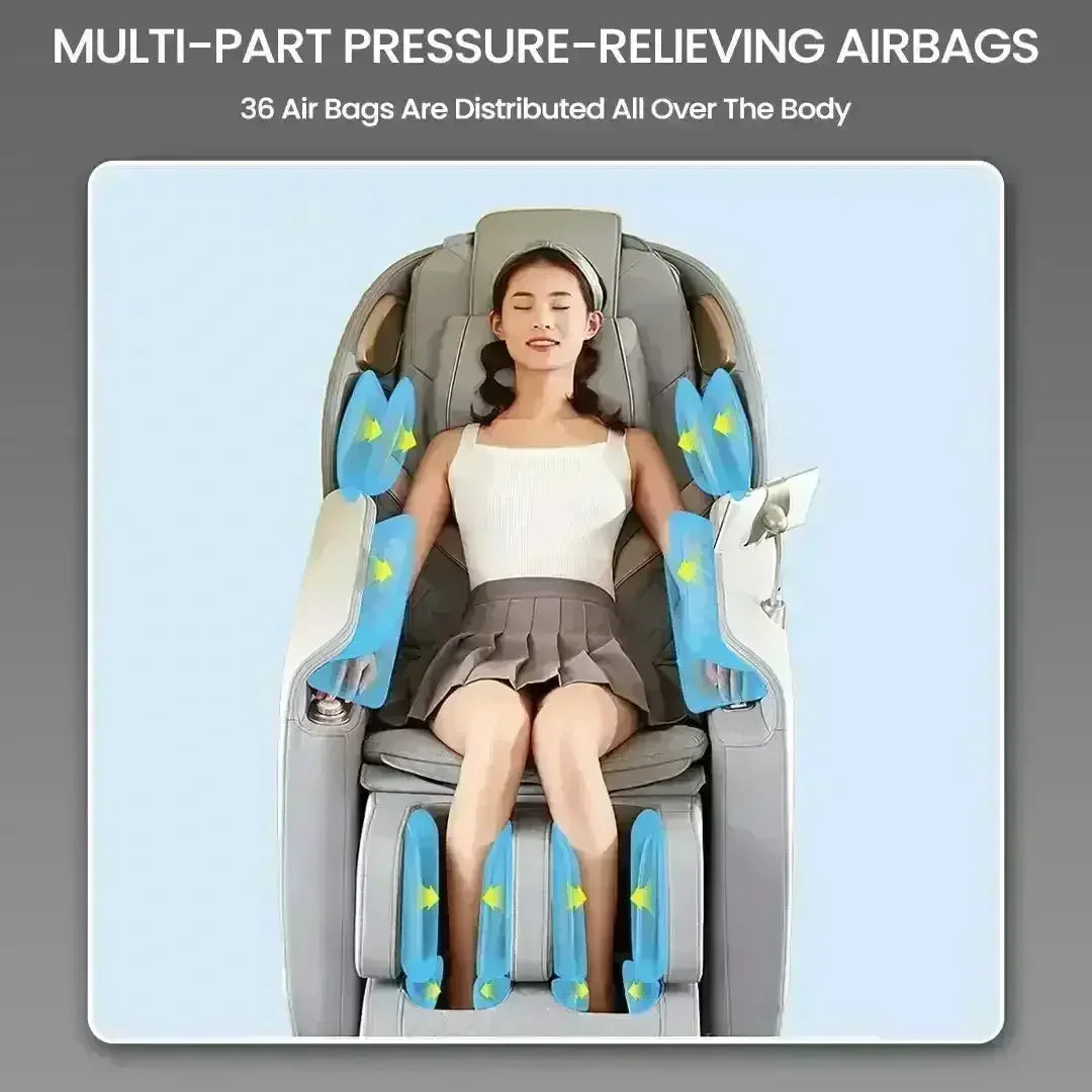 Royal Omega Massage Chair (Grey) - Rotai - Best Massage Chair in Dubai UAE - Shop massage chairs in UAE, Saudi Arabia -Therapy Massage Chairs - Back, Neck, & Leg Pain Relief