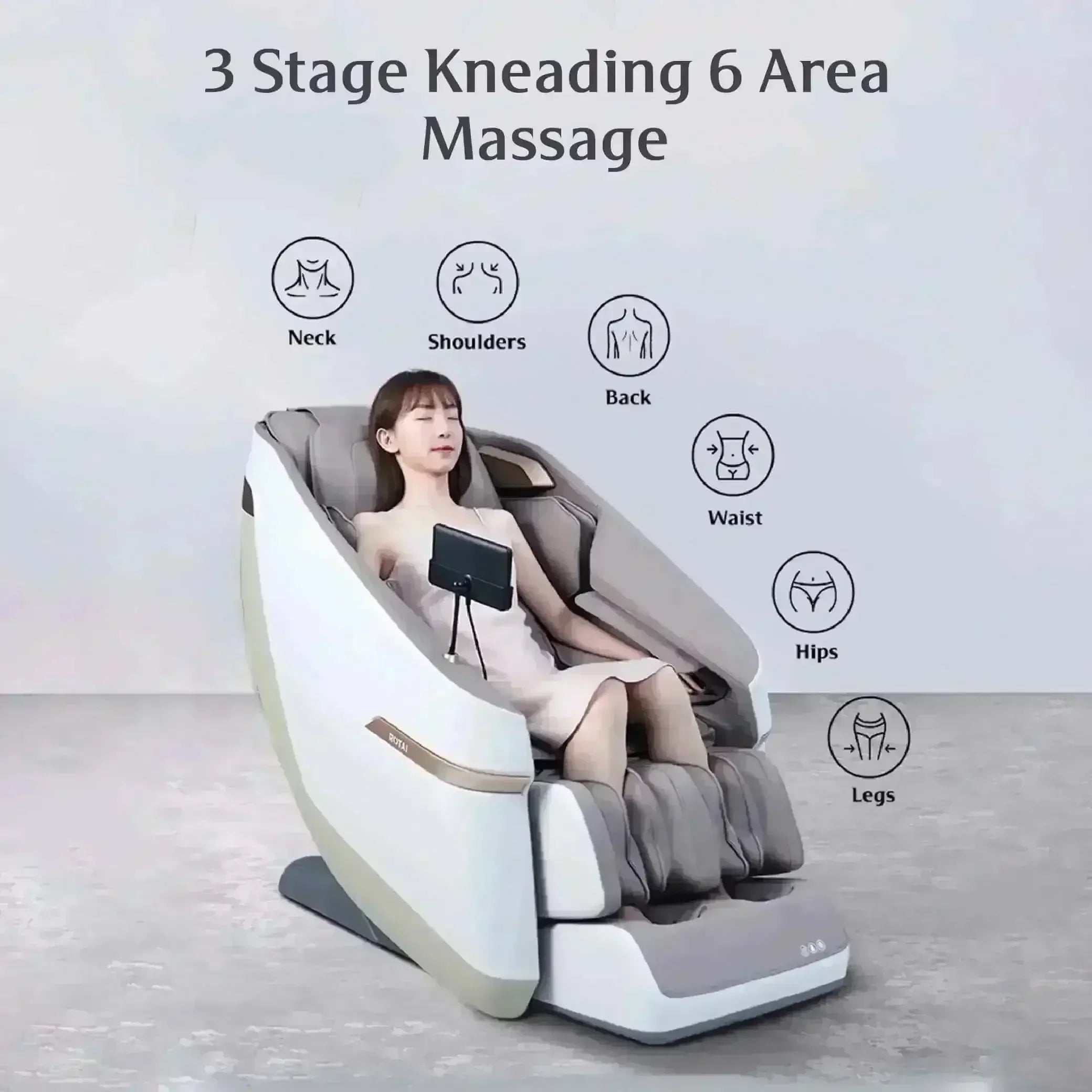 Jimny Massage Chair (Grey) - Rotai - Best Massage Chair in Dubai UAE - Shop massage chairs in Dubai, UAE, Abu Dhabi