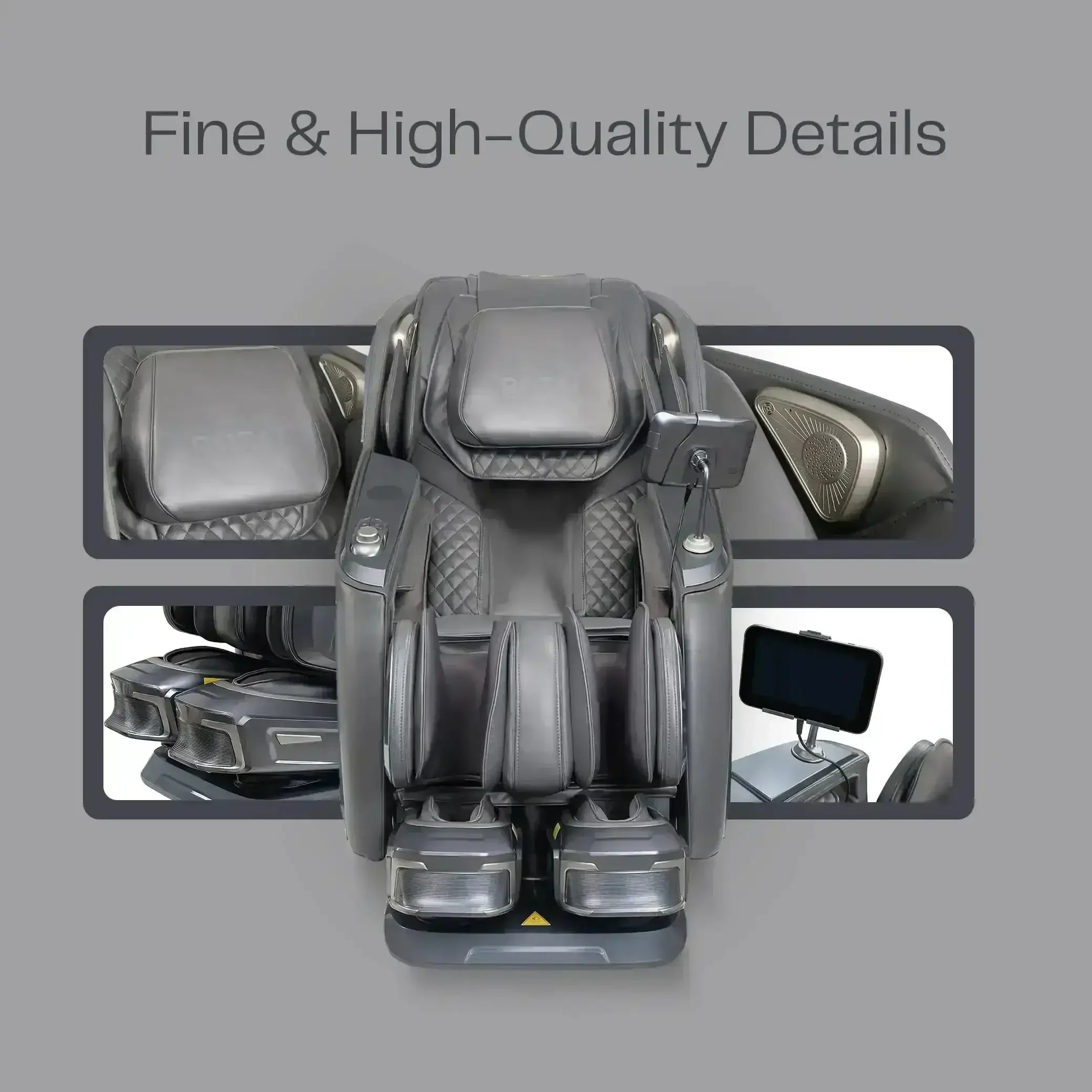 Vanquish Massage Chair (Grey) - Rotai - Best Massage Chair in Dubai UAE - Shop massage chairs in UAE, Saudi Arabia -Therapy Massage Chairs - Back, Neck, & Leg Pain Relief