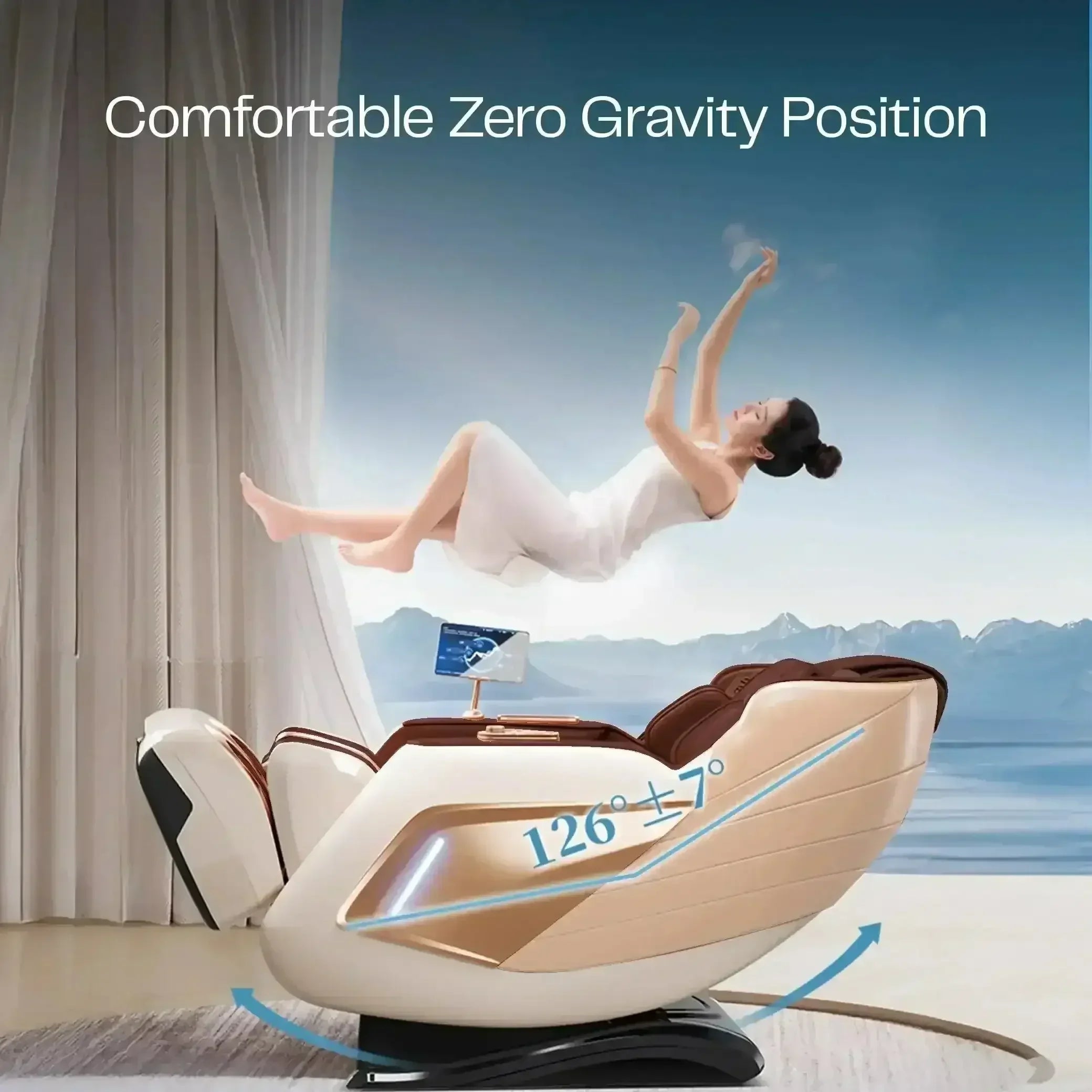 TAURUS Hoyogen Massage Chair (Champagne) - Rotai - Best Massage Chair in Dubai UAE - Shop massage chairs in UAE, Saudi Arabia -Therapy Massage Chairs - Back, Neck, & Leg Pain Relief