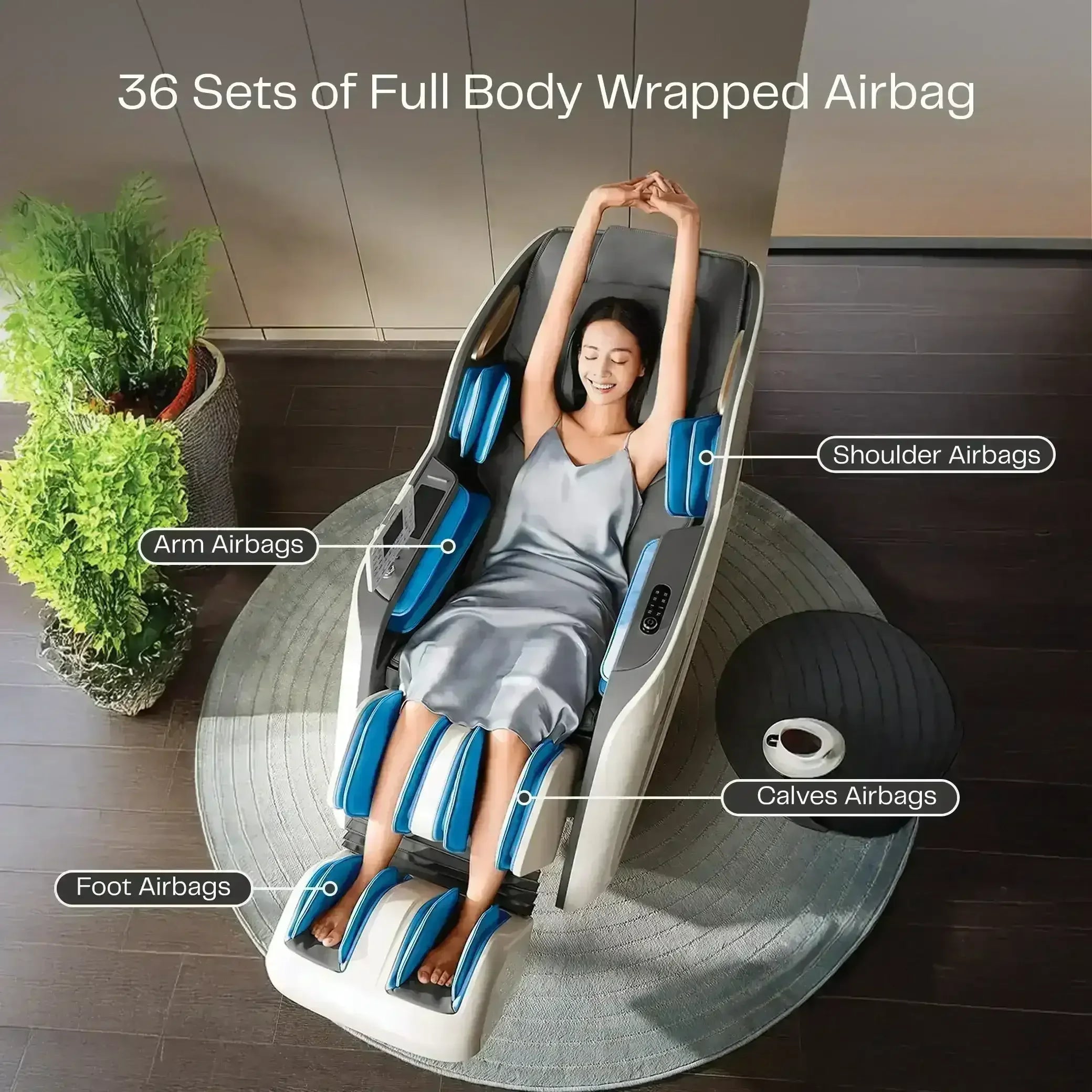 Royal Signature (Grey) - Rotai - Best Massage Chair in Dubai UAE - Shop massage chairs in UAE, Saudi Arabia -Therapy Massage Chairs - Back, Neck, & Leg Pain Relief