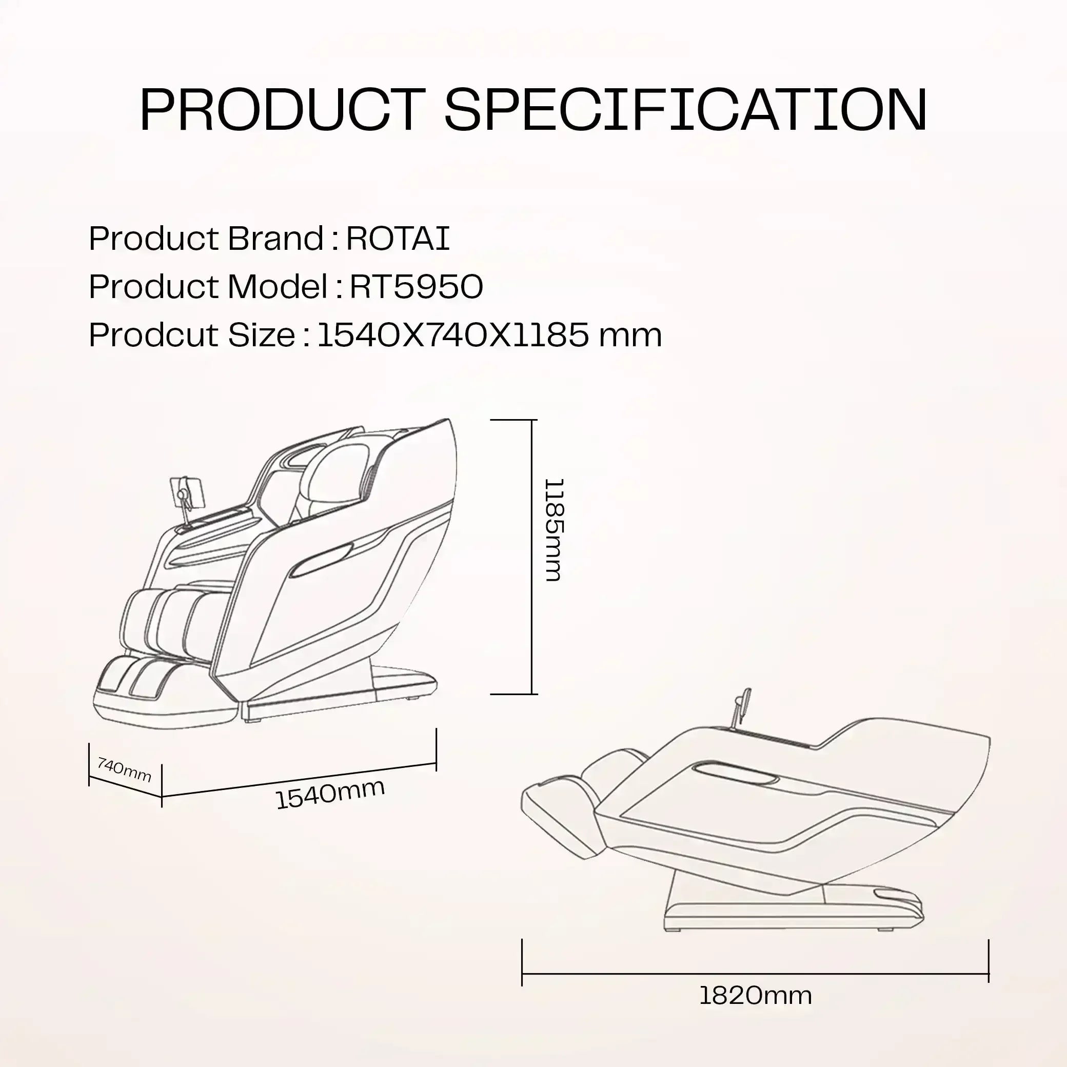 Royal Signature (Grey) - Rotai - Best Massage Chair in Dubai UAE - Shop massage chairs in UAE, Saudi Arabia -Therapy Massage Chairs - Back, Neck, & Leg Pain Relief