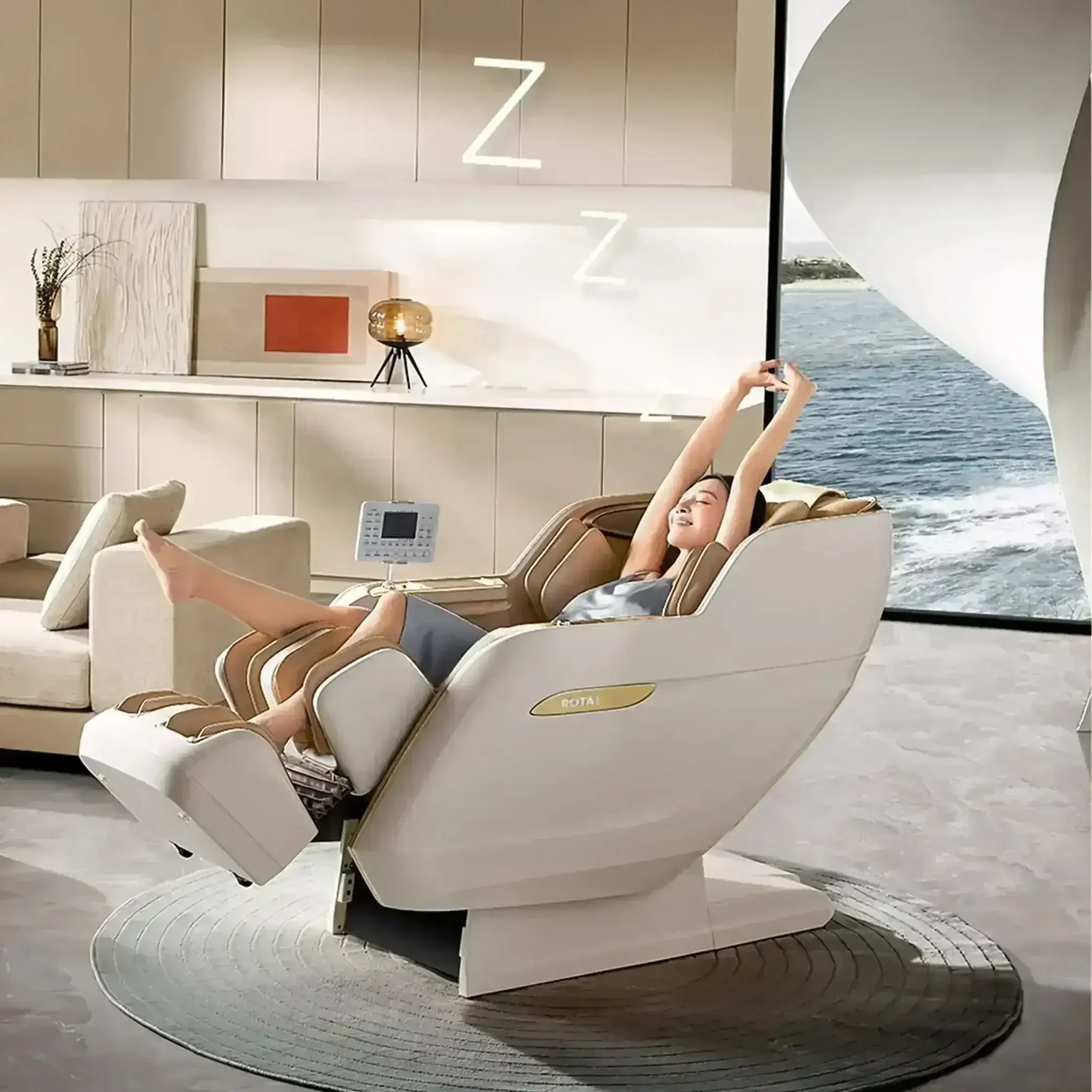 Royal Signature (White) - Rotai - Best Massage Chair in Dubai UAE - Shop massage chairs in UAE, Saudi Arabia -Therapy Massage Chairs - Back, Neck, & Leg Pain Relief