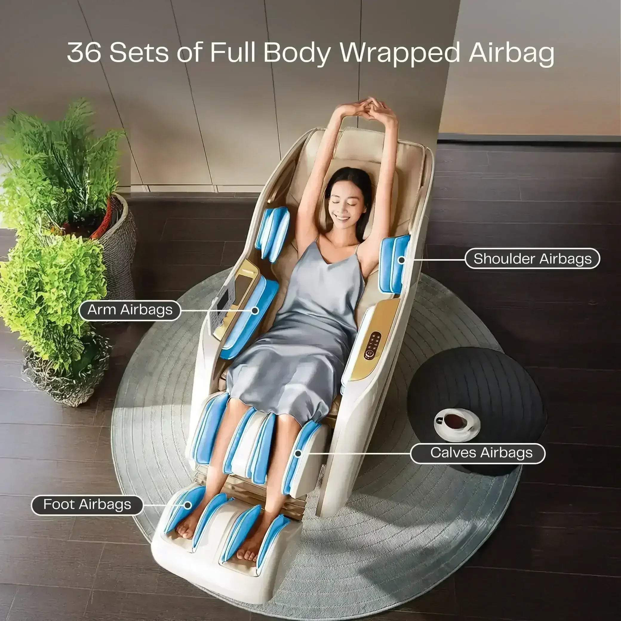 Royal Signature (White) - Rotai - Best Massage Chair in Dubai UAE - Shop massage chairs in UAE, Saudi Arabia -Therapy Massage Chairs - Back, Neck, & Leg Pain Relief