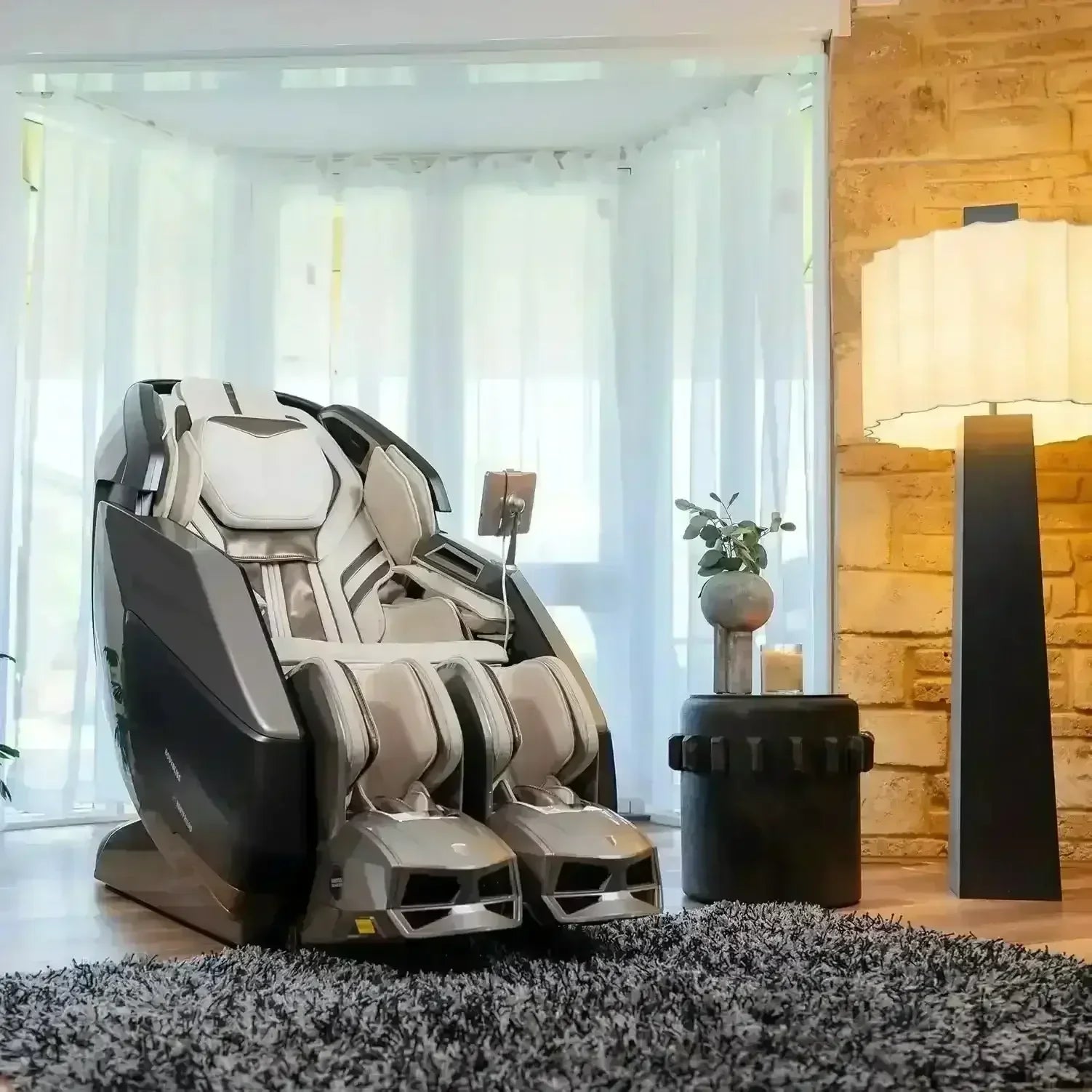 AI Robotic Massage Chair (Glacier Silver) - Rotai - Best Massage Chair in Dubai UAE - Shop massage chairs in Dubai, UAE, Abu Dhabi