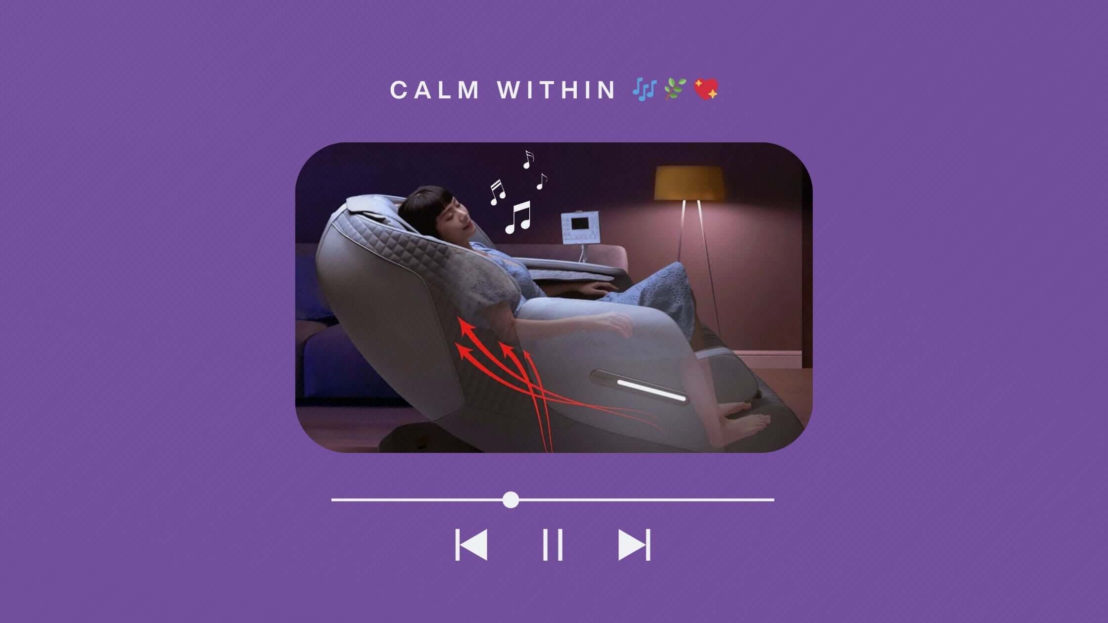 Listen Massage chair with music, spotify plalist for massage chair, massage chair music