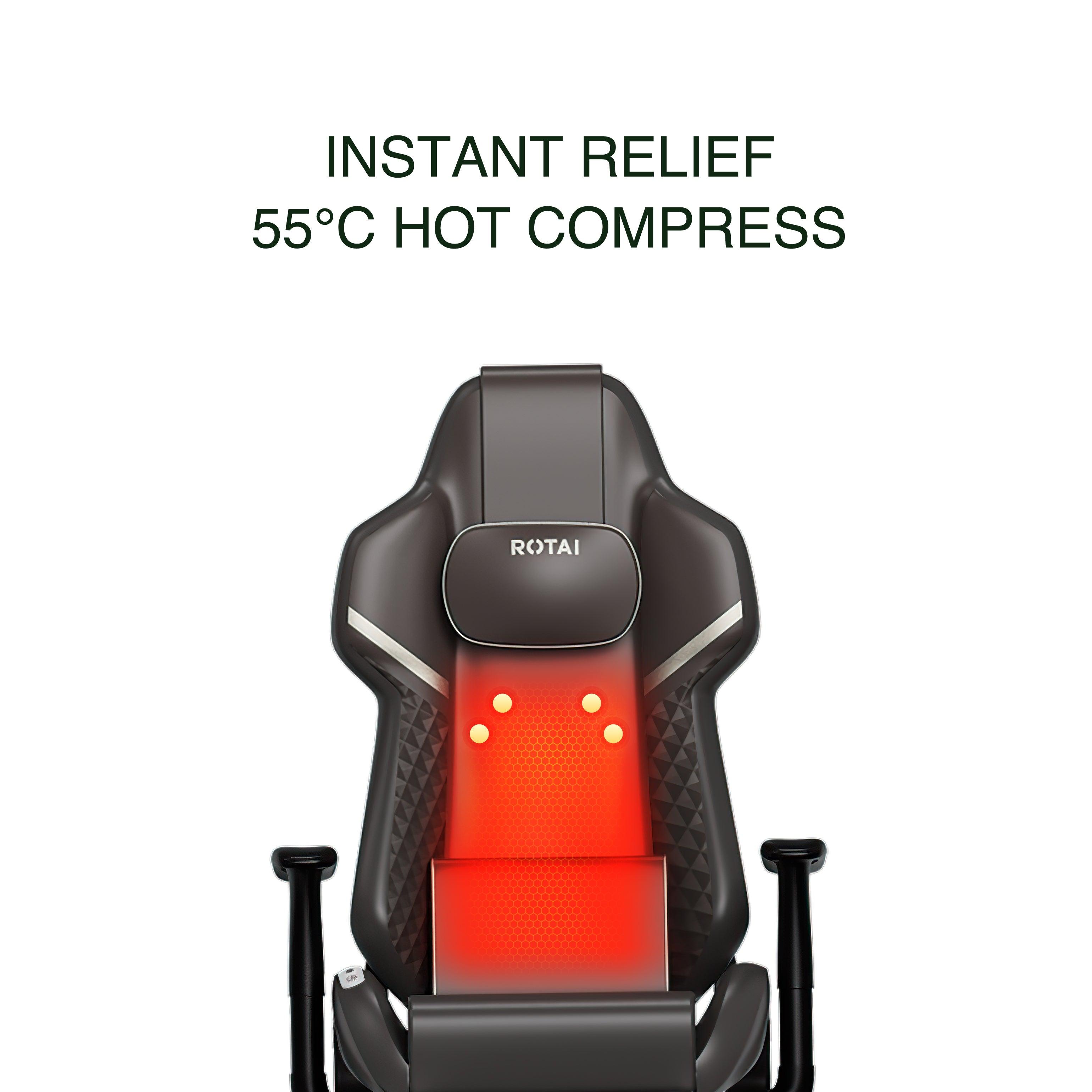 Office massage chair with 55°C hot compress for instant relief, perfect for a massage chair shop in Dubai, best massage chair UAE.