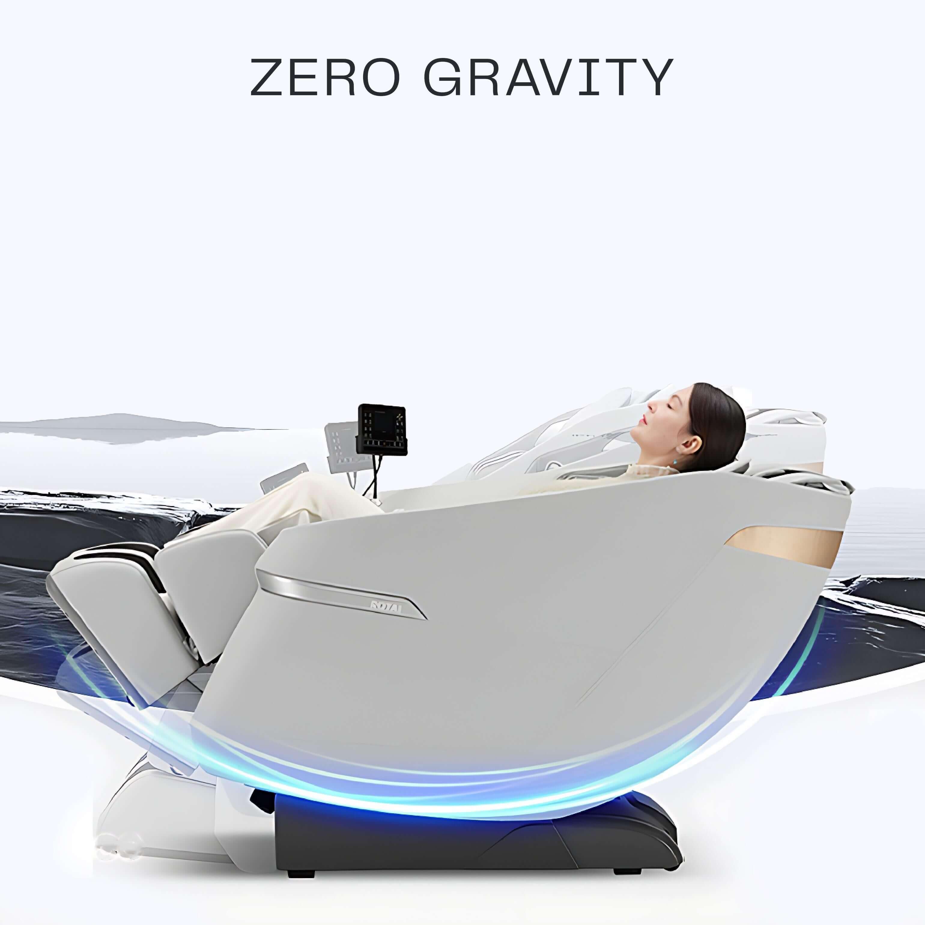 Ekanite Massage Chair in zero gravity position for a meditative experience, best massage chair in UAE, ideal massage chair in Dubai, كرسي مساج كهربائي, best massage chair uae, massage chair Dubai, massage chair uae, massage chair Saudi Arabia, كرسي التدلي