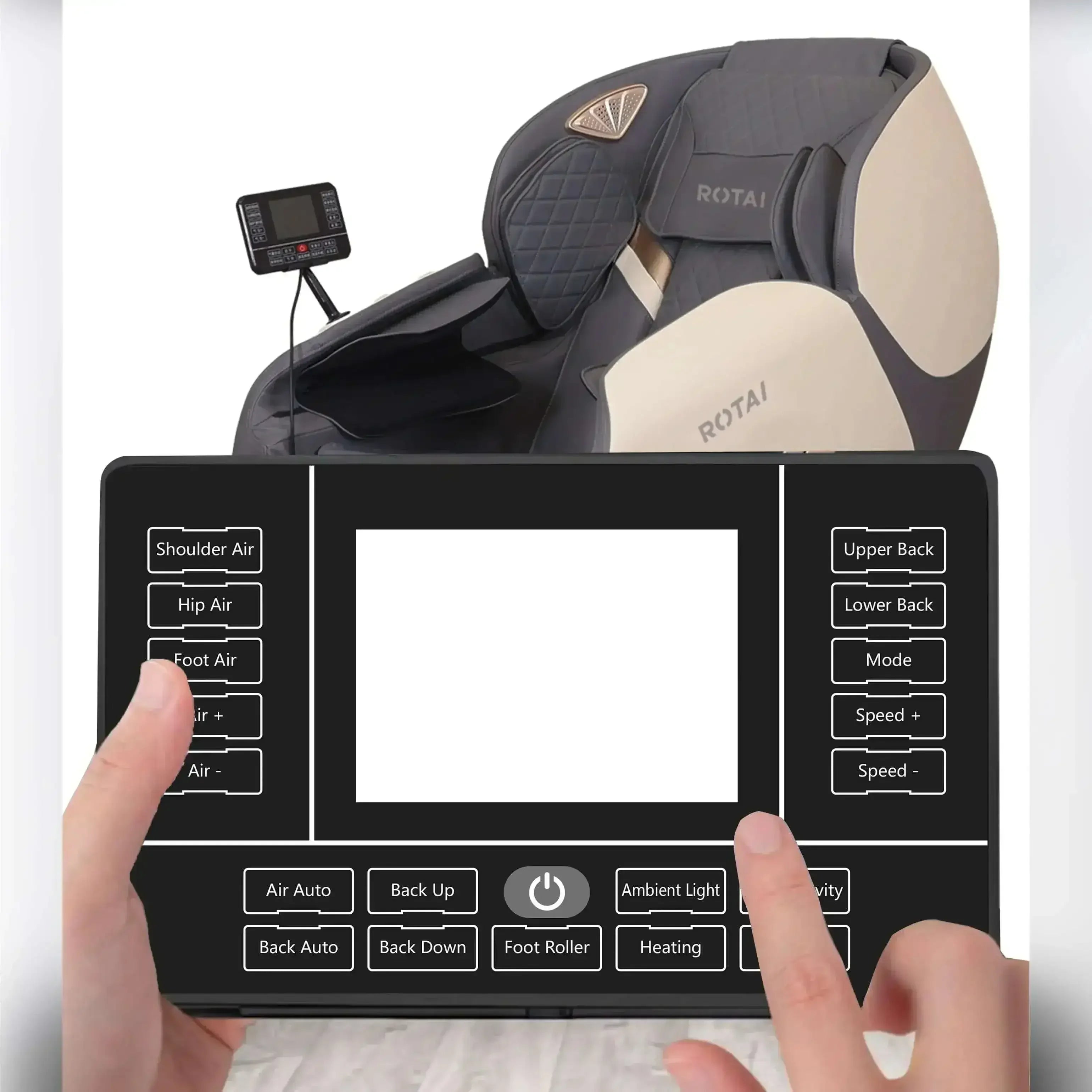 Rotai Hoyogen Force Massage Chair (Beige) - Rotai - Best Massage Chair in Dubai UAE - Shop massage chairs in UAE, Saudi Arabia -Therapy Massage Chairs - Back, Neck, & Leg Pain Relief