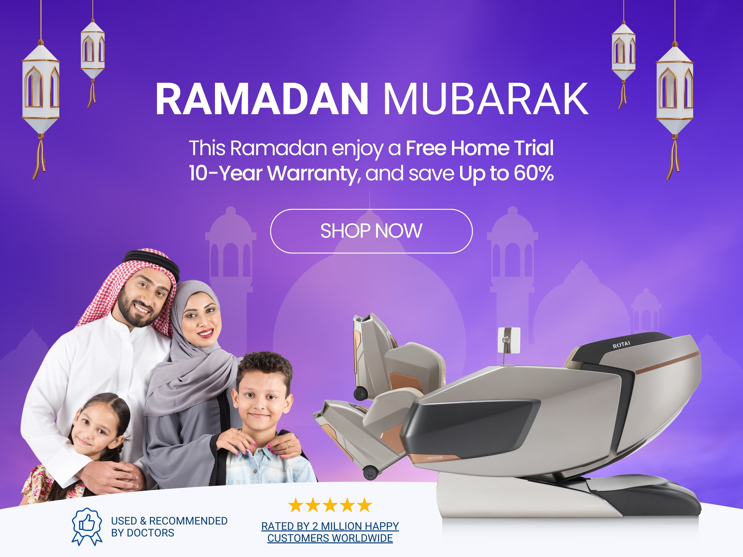 Rotai Massage Chairs, 10 Years Warranty