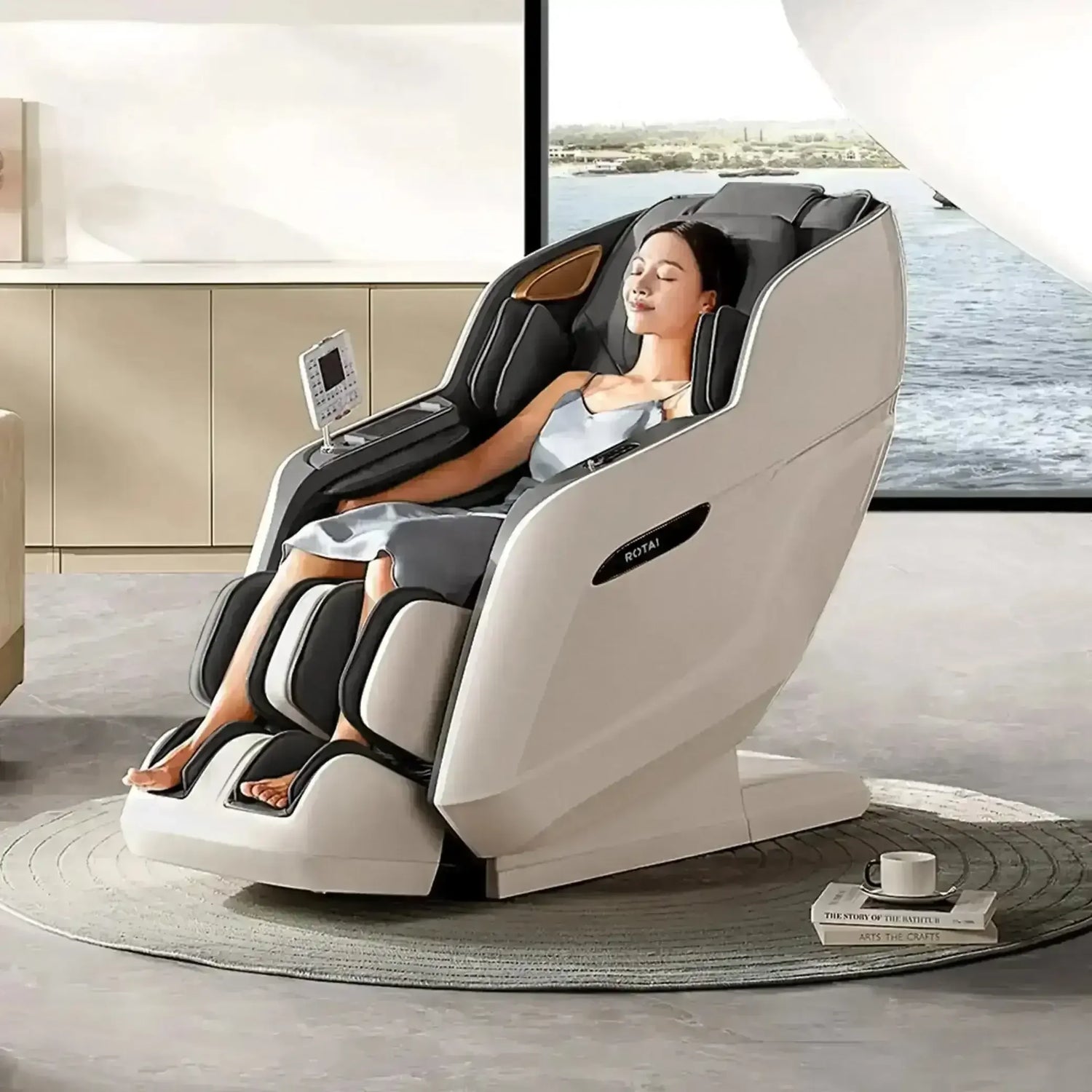Royal Signature (RT5950 Grey) - Rotai - Best Massage Chair in Dubai UAE - Shop massage chairs in UAE, Saudi Arabia -Therapy Massage Chairs - Back, Neck, & Leg Pain Relief