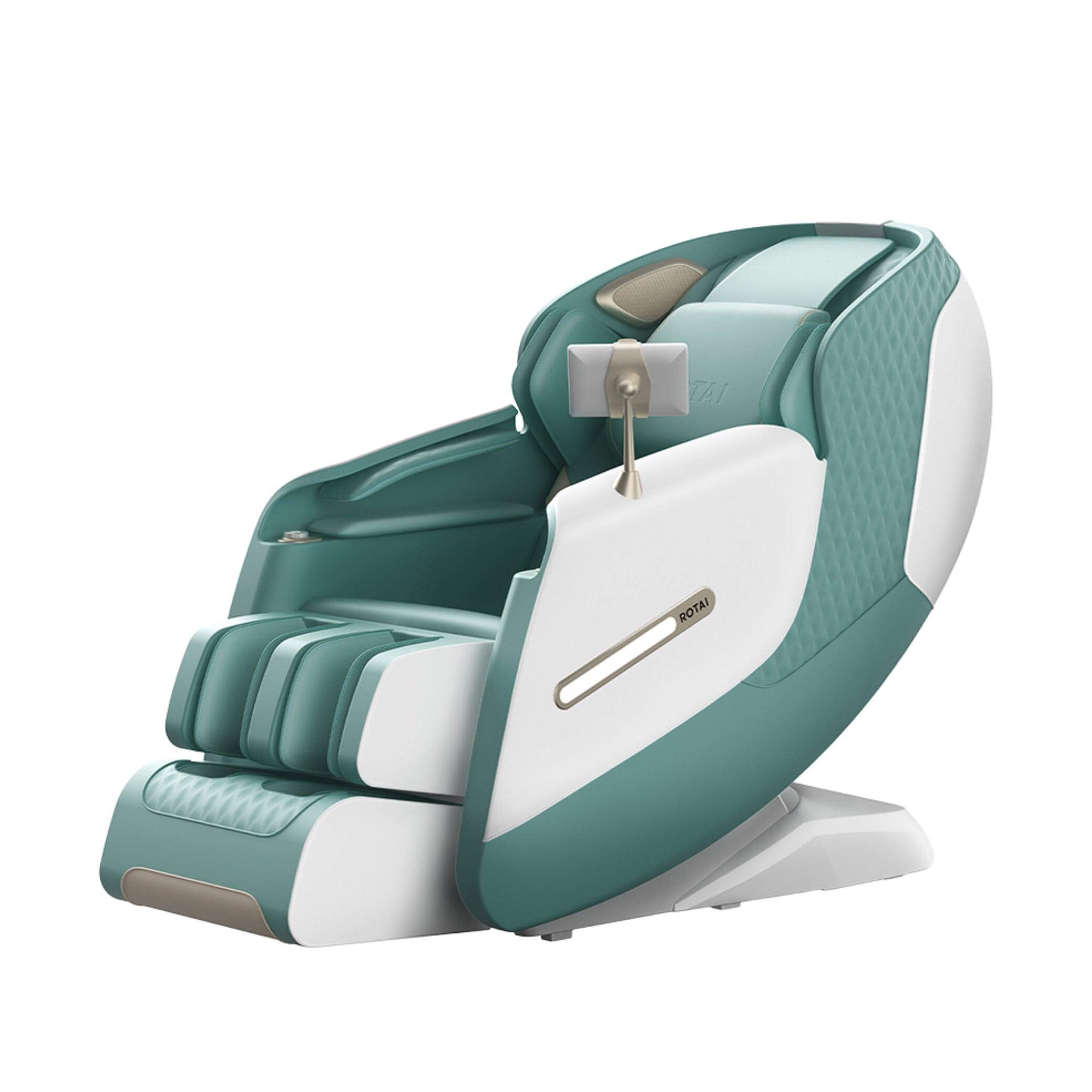 Royal Omega Massage Chair (Green) by Rotai, 4D robotic massage with heat therapy, buy the best massage chair brand in Dubai, UAE, Saudi Arabia