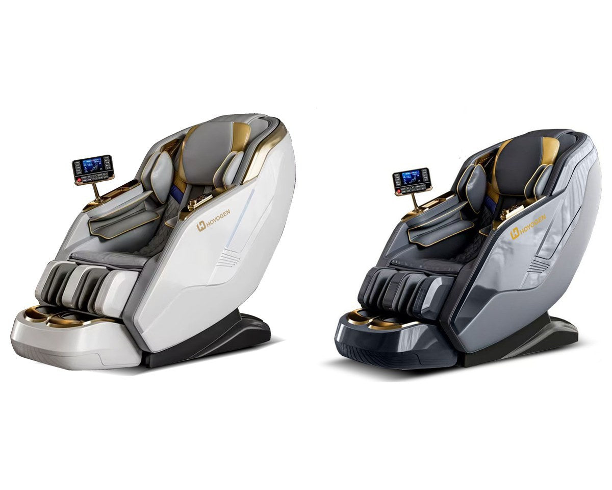 ARIES Hoyogen Massage Chair in White and Dark Grey